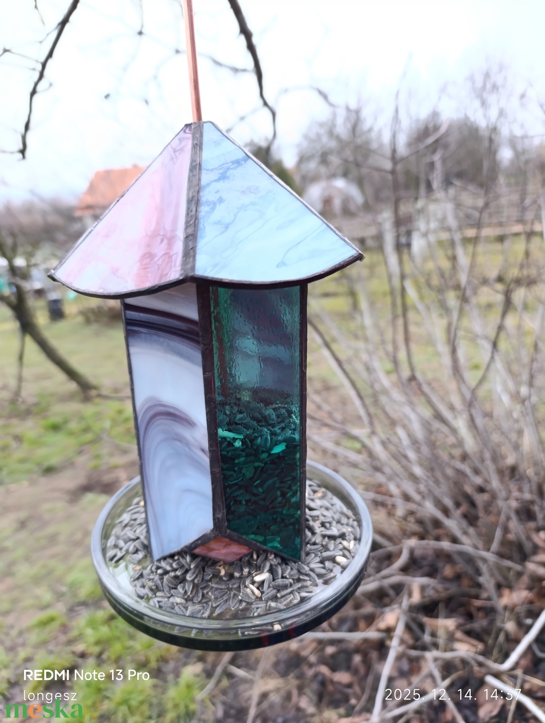 Madáretető Tiffany technikával - otthon & életmód - ház & kert - madáretető & itató - Meska.hu