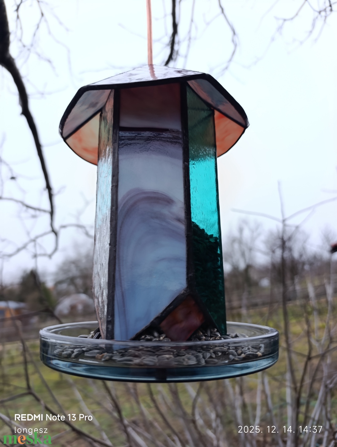 Madáretető Tiffany technikával - otthon & életmód - ház & kert - madáretető & itató - Meska.hu