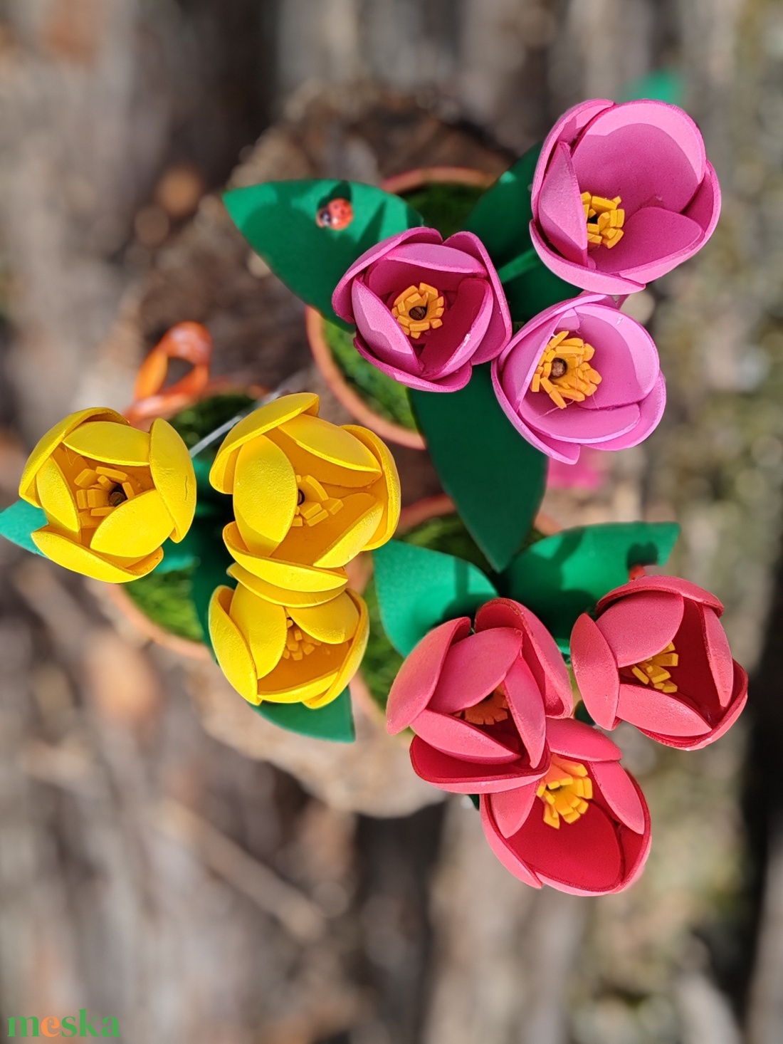 Dekor tulipánok cserépben - otthon & életmód - dekoráció - dísztárgy - Meska.hu Dekor tulipánok cserépben - otthon & életmód - dekoráció - dísztárgy - Meska.hu