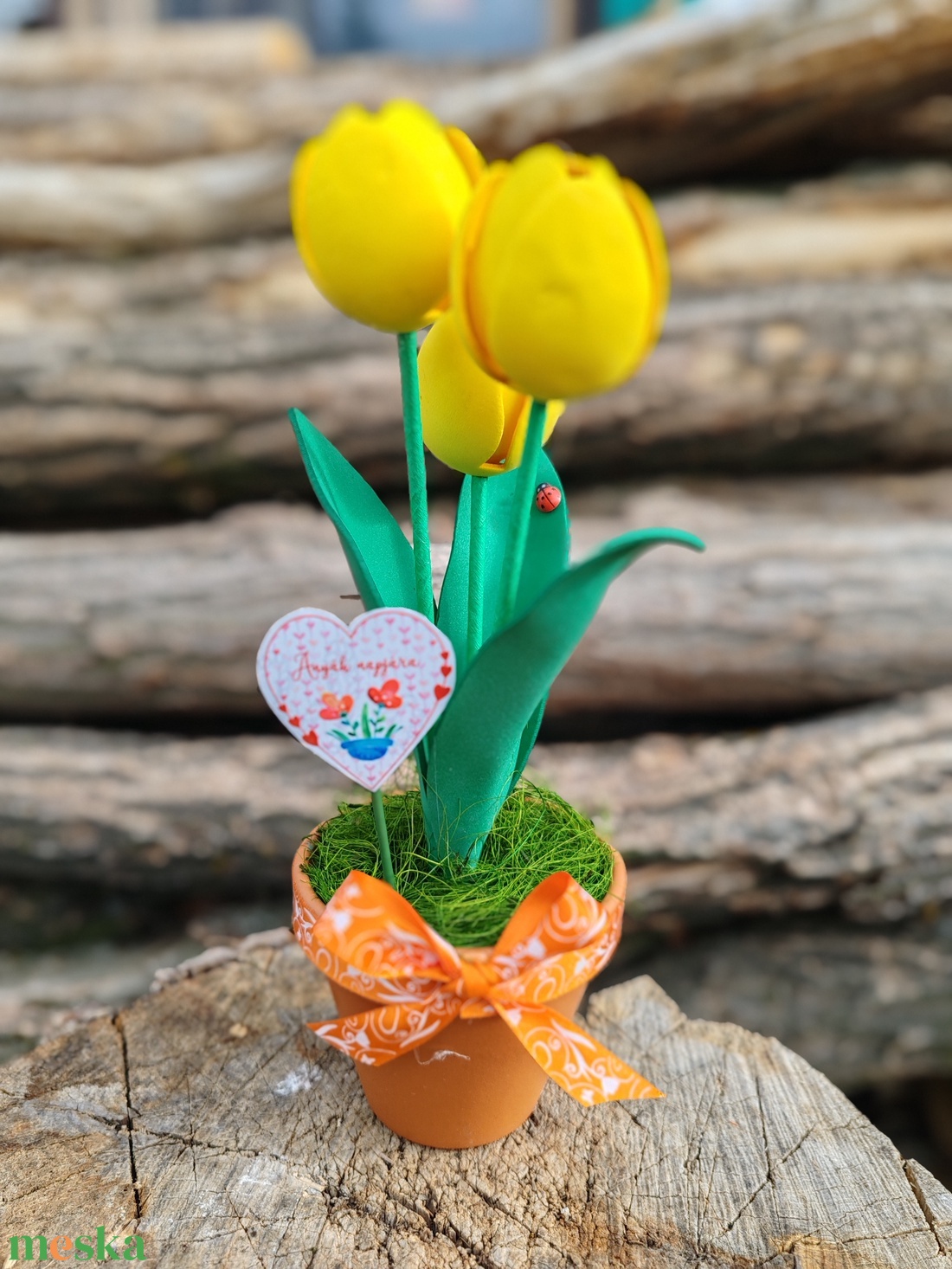 Dekor tulipánok cserépben - otthon & életmód - dekoráció - dísztárgy - Meska.hu Dekor tulipánok cserépben - otthon & életmód - dekoráció - dísztárgy - Meska.hu