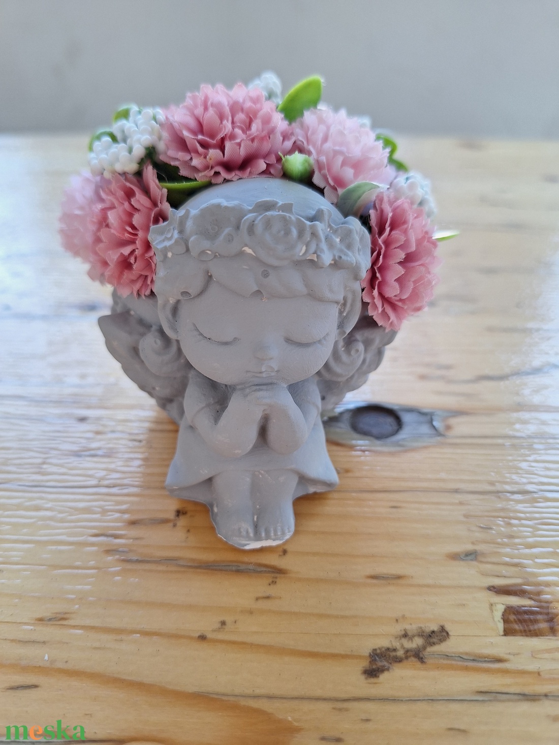 Angyalkás dísz - otthon & életmód - dekoráció - asztal és polc dekoráció - asztaldísz - Meska.hu