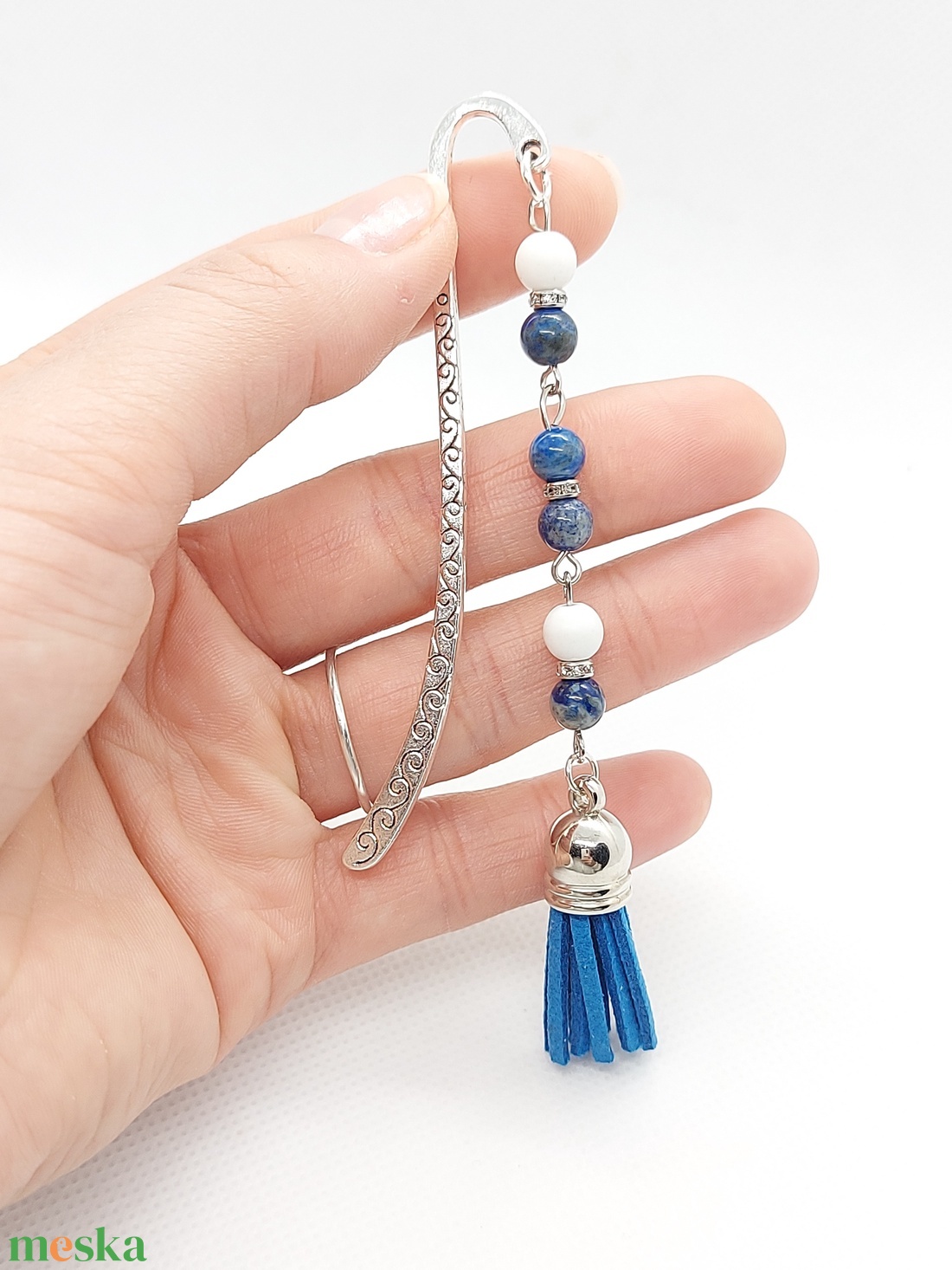 Lapis lazuli könyvjelző - könyv & zene - könyvjelző - Meska.hu