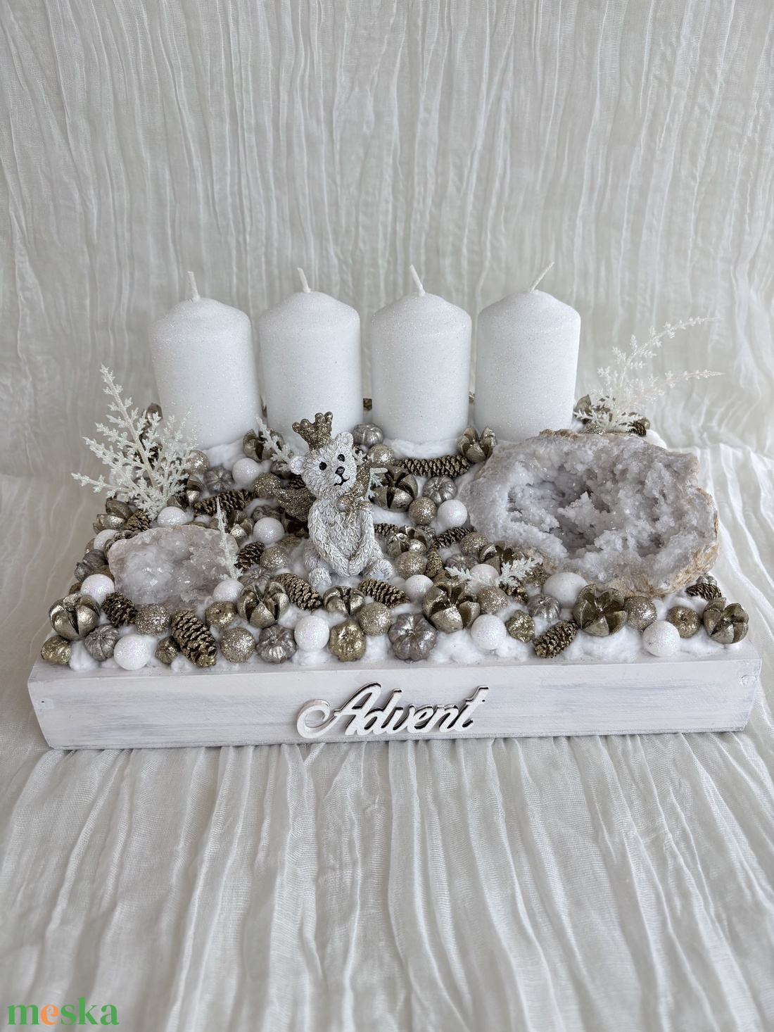 Geódás pezsgő színű adventi koszorú - karácsony - adventi díszek - adventi koszorú - Meska.hu Geódás pezsgő színű adventi koszorú - karácsony - adventi díszek - adventi koszorú - Meska.hu