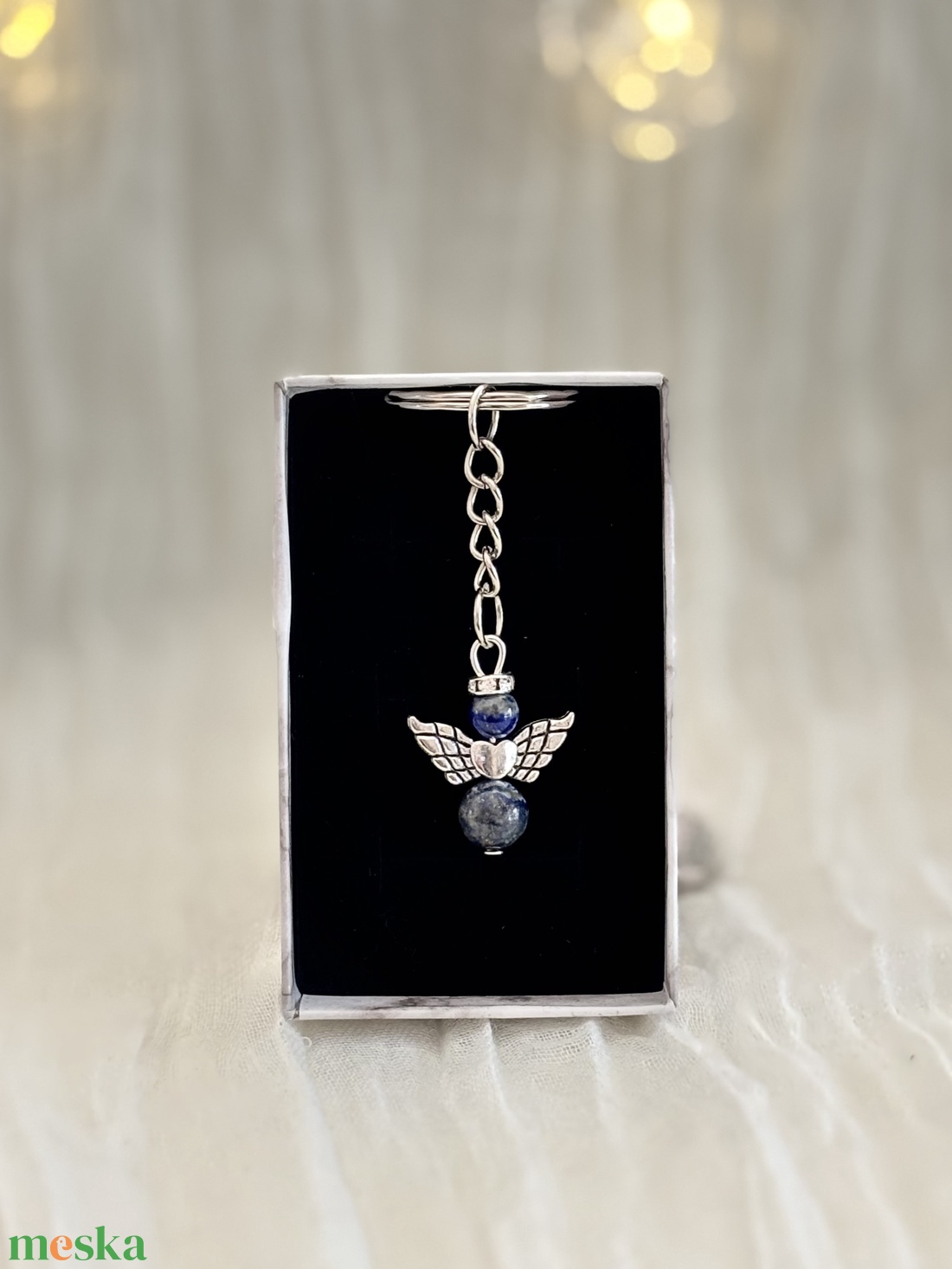 Angyalkás lapis lazuli kulcstartó - táska & tok - kulcstartó & táskadísz - kulcstartó - Meska.hu Angyalkás lapis lazuli kulcstartó - táska & tok - kulcstartó & táskadísz - kulcstartó - Meska.hu