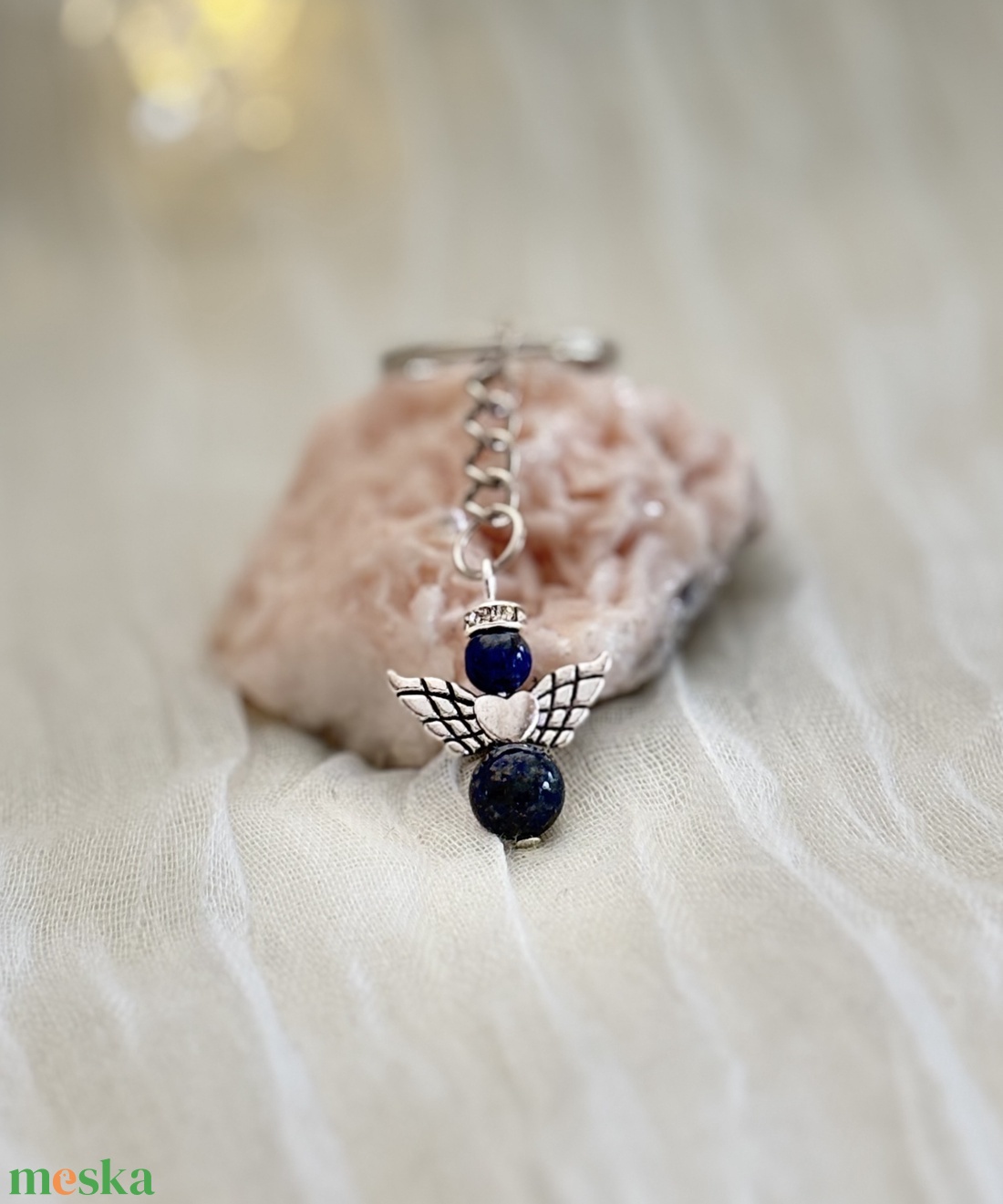 Angyalkás lapis lazuli kulcstartó - táska & tok - kulcstartó & táskadísz - kulcstartó - Meska.hu Angyalkás lapis lazuli kulcstartó - táska & tok - kulcstartó & táskadísz - kulcstartó - Meska.hu
