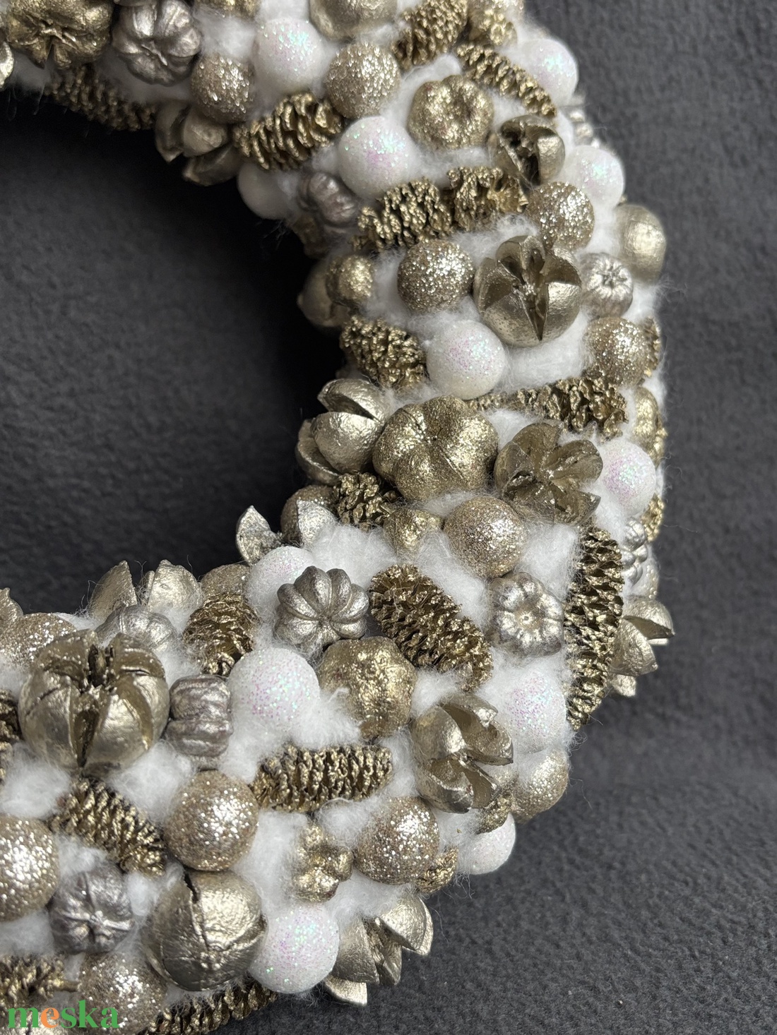 Karácsonyi arany ajtódísz  - otthon & életmód - dekoráció - ajtó- és ablak dekoráció - ajtódísz & kopogtató - Meska.hu