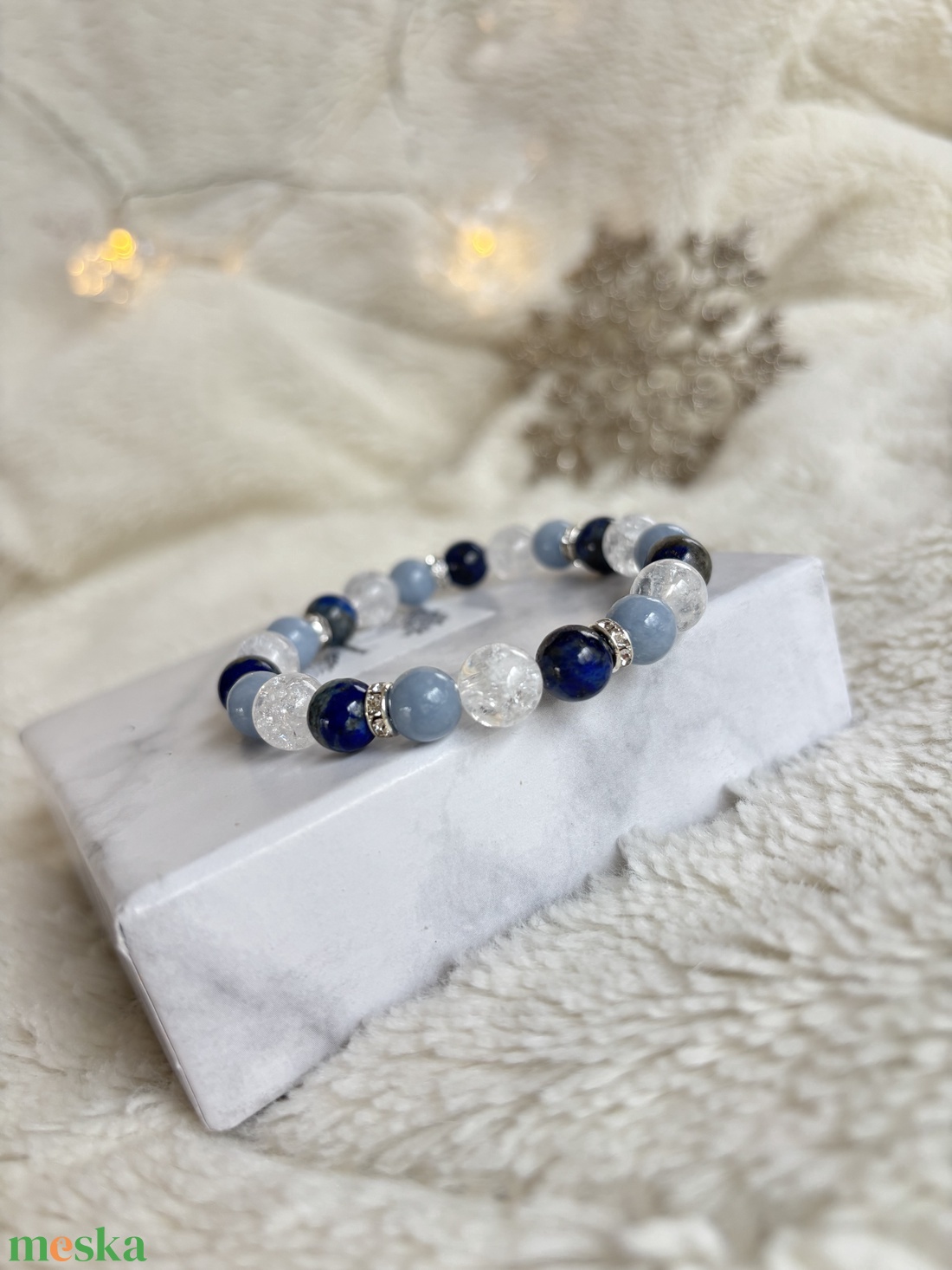 Torokcsakra karkötő  - ékszer - karkötő - ásványkarkötő - Meska.hu