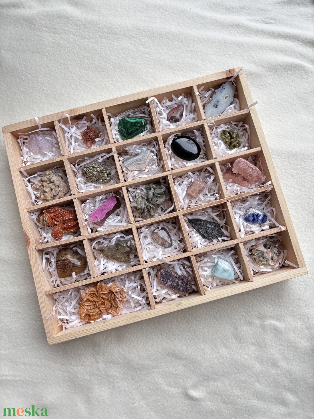 Ásványgyűjtő doboz - kellékek & szerszámok - hobby fa alapanyag - tároló - Meska.hu
