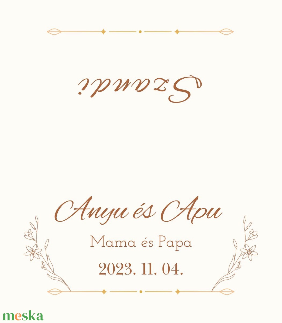 Ültető kártya- személyre szabható - esküvő - meghívó & kártya - ültetési rend - Meska.hu