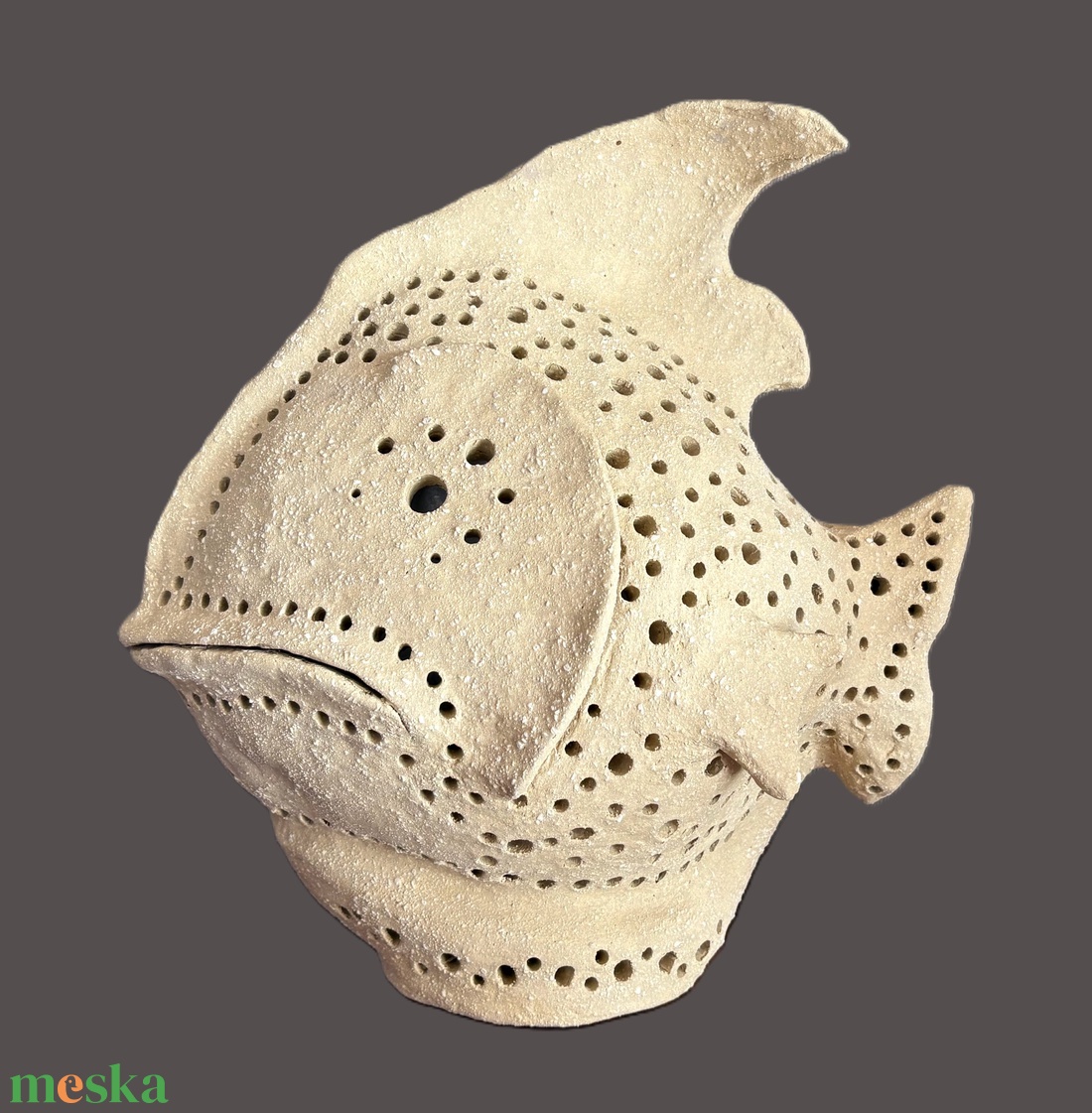 Kerámia hangulat lámpa kőhatású hal - otthon & életmód - lámpa - hangulatlámpa - Meska.hu