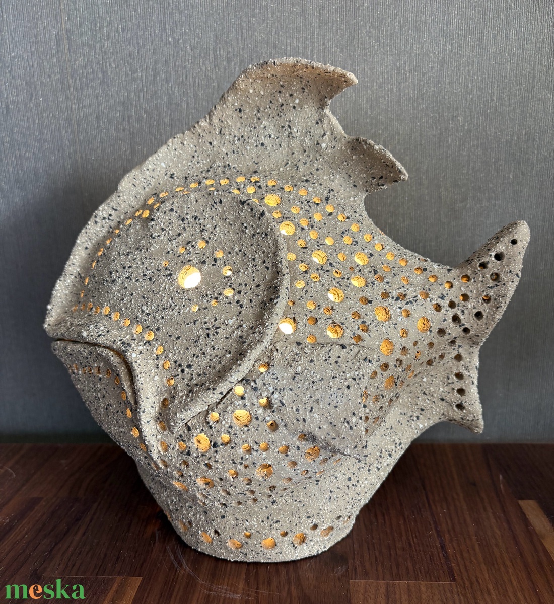 Kerámia hangulat lámpa hal - otthon & életmód - lámpa - hangulatlámpa - Meska.hu