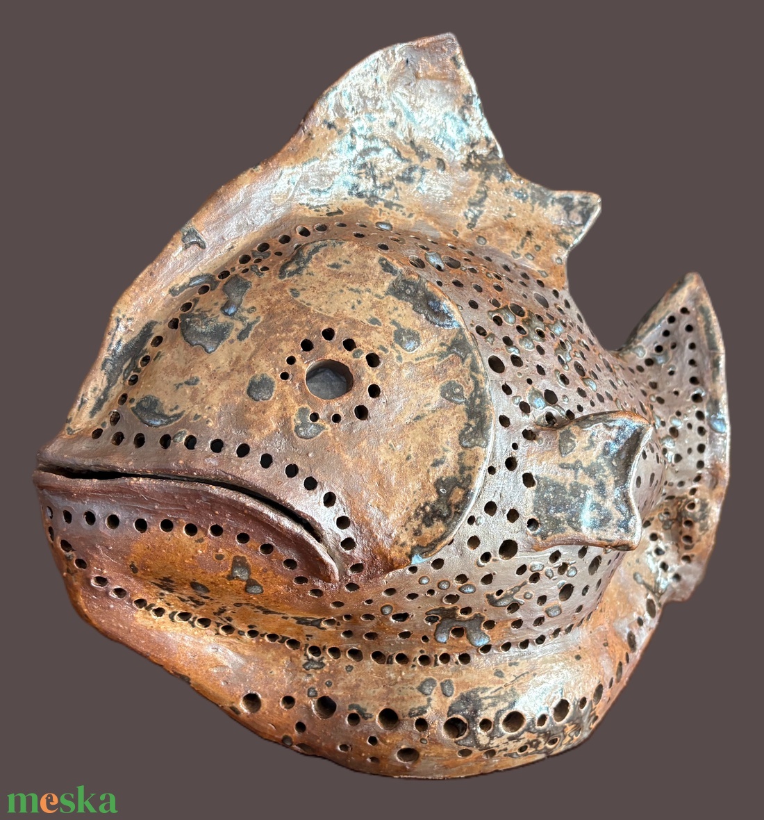 Kerámia lámpa fatűzben született hal - otthon & életmód - lámpa - hangulatlámpa - Meska.hu