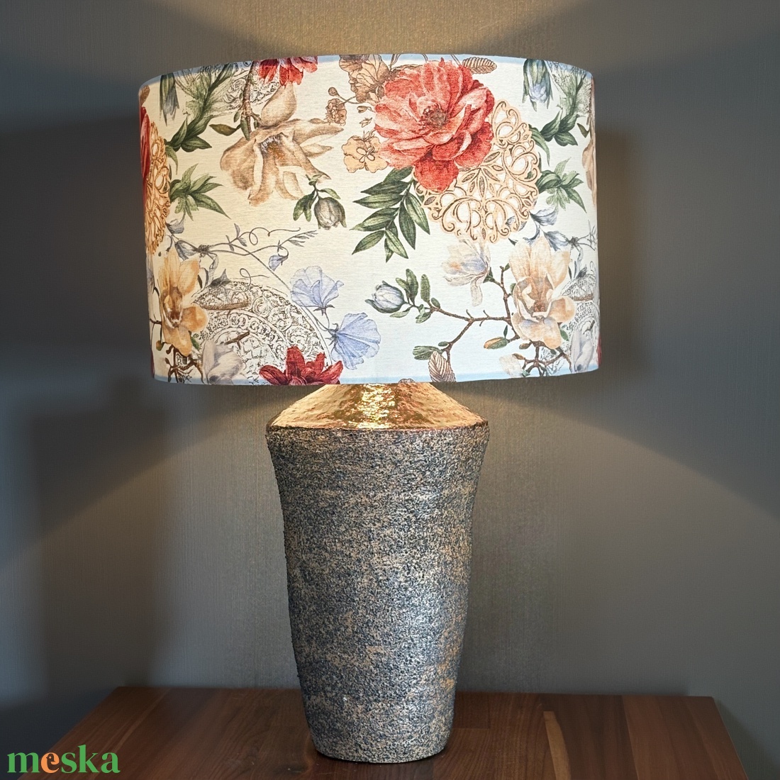 Kerámia lámpa fatüzes óriás - otthon & életmód - lámpa - asztali lámpa - Meska.hu