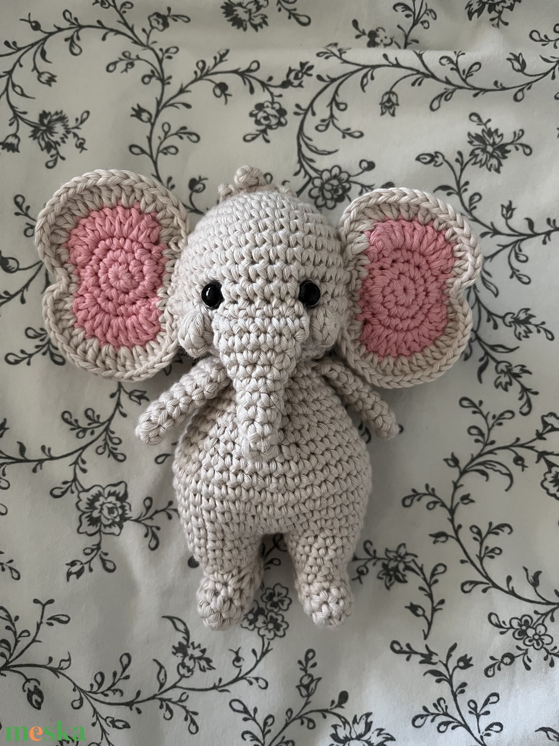 Horgolt elefánt - játék & sport - plüssállat & játékfigura - elefánt - Meska.hu