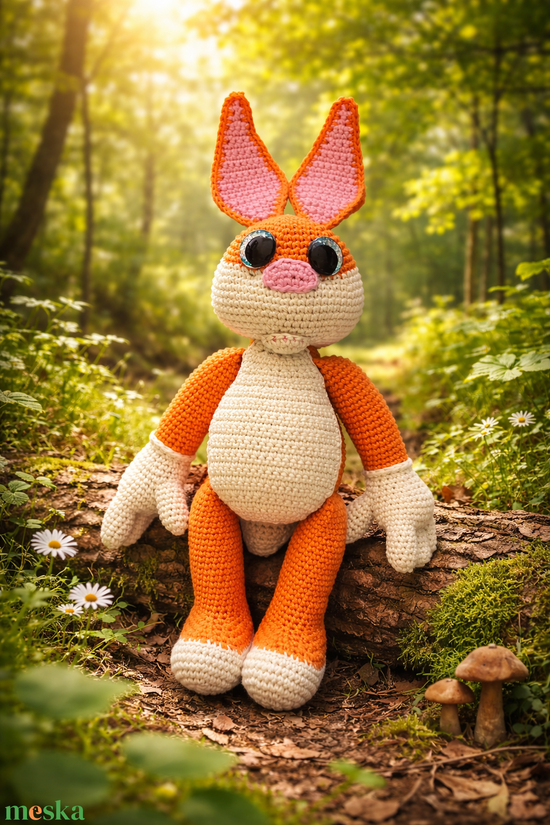 Horgolt nyuszi - játék & sport - plüssállat & játékfigura - nyuszi - Meska.hu