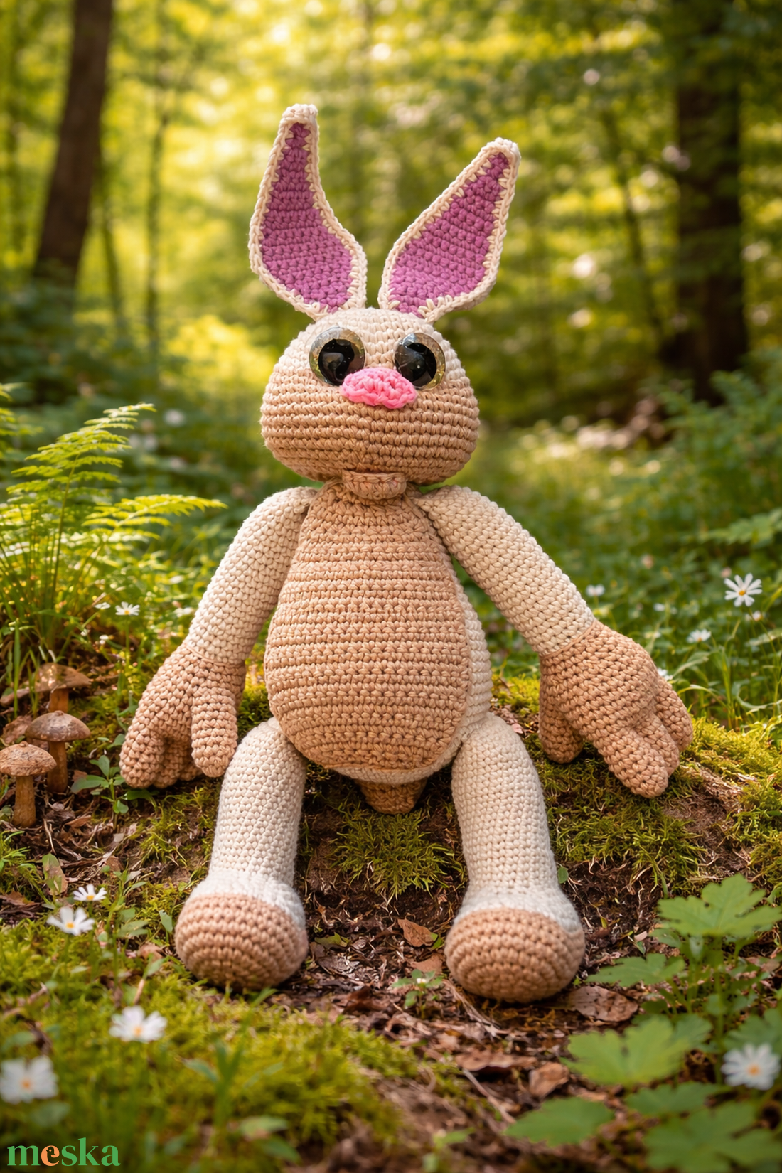 Horgolt nyuszi - játék & sport - plüssállat & játékfigura - nyuszi - Meska.hu