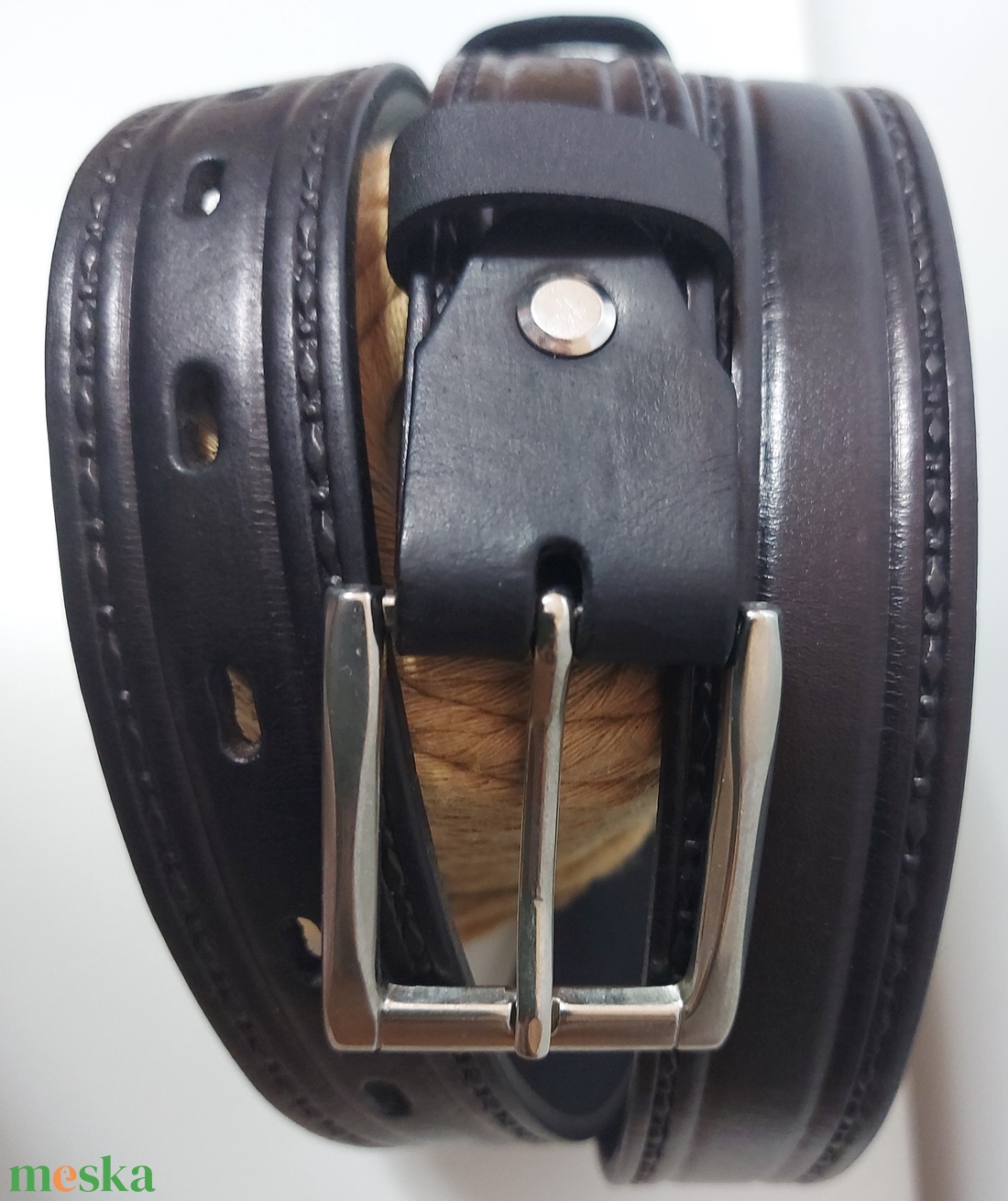 Marhabőr uniszex  derék öv - esküvő - kiegészítők - öv & pánt - Meska.hu