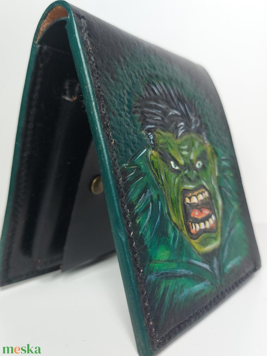 Marhabőr Pénztárca HULK  - táska & tok - pénztárca & más tok - aprópénztartó - Meska.hu