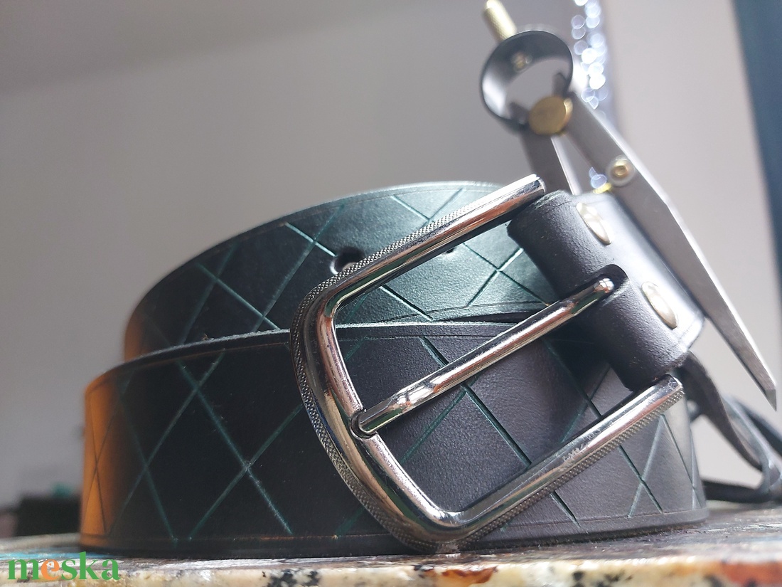 Marhabőr férfi öv fekete  - esküvő - kiegészítők - öv & pánt - Meska.hu