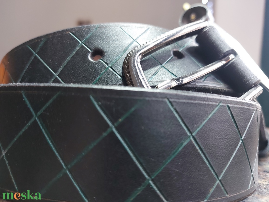 Marhabőr férfi öv fekete  - esküvő - kiegészítők - öv & pánt - Meska.hu