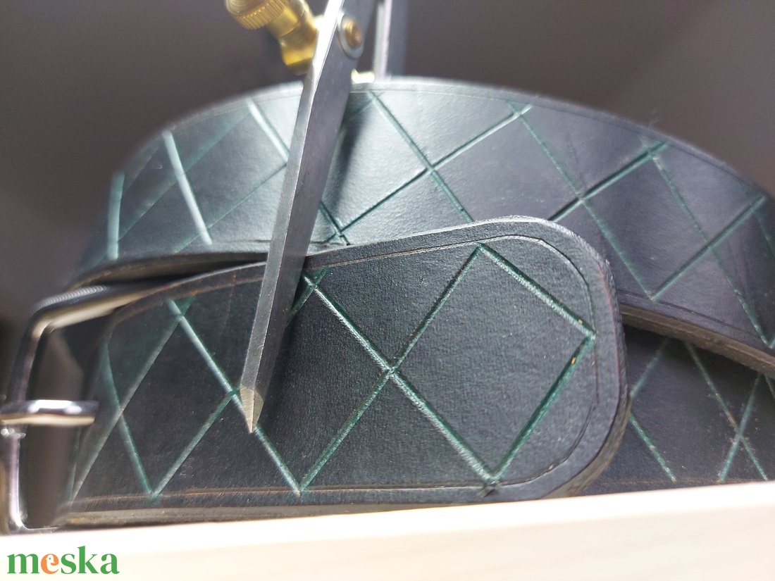 Marhabőr férfi öv fekete  - esküvő - kiegészítők - öv & pánt - Meska.hu