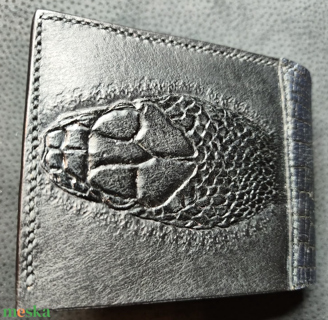 Marhabőr Pénztárca Kígyó mintával - táska & tok - pénztárca & más tok - aprópénztartó - Meska.hu