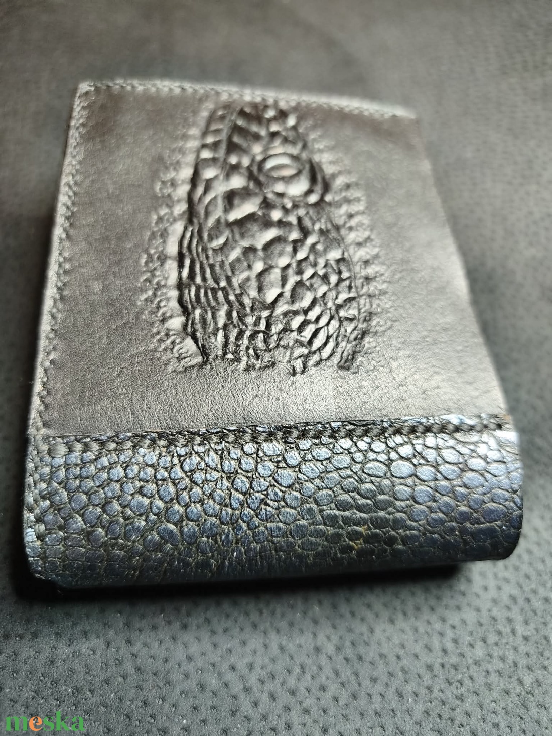 Marhabőr Pénztárca Kígyó mintával - táska & tok - pénztárca & más tok - aprópénztartó - Meska.hu