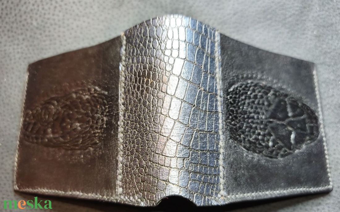 Marhabőr Pénztárca Kígyó mintával - táska & tok - pénztárca & más tok - aprópénztartó - Meska.hu