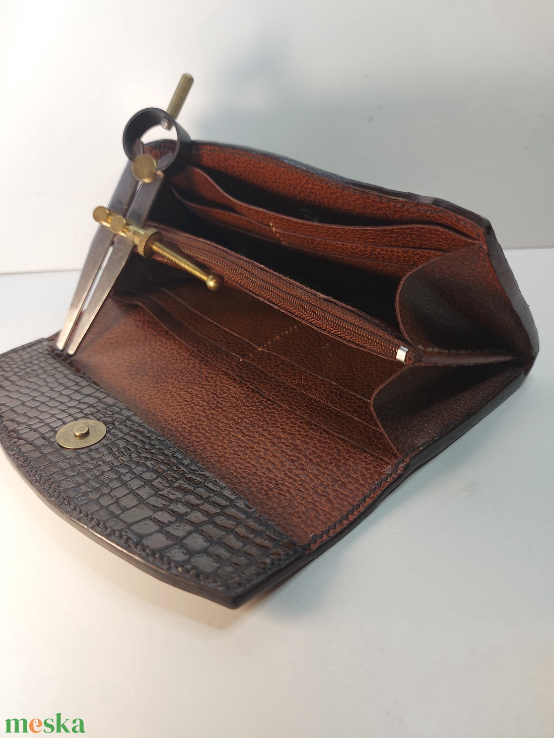 Marhabőr Női Pénztárca Krokodil mint�s - táska & tok - pénztárca & más tok - aprópénztartó - Meska.hu