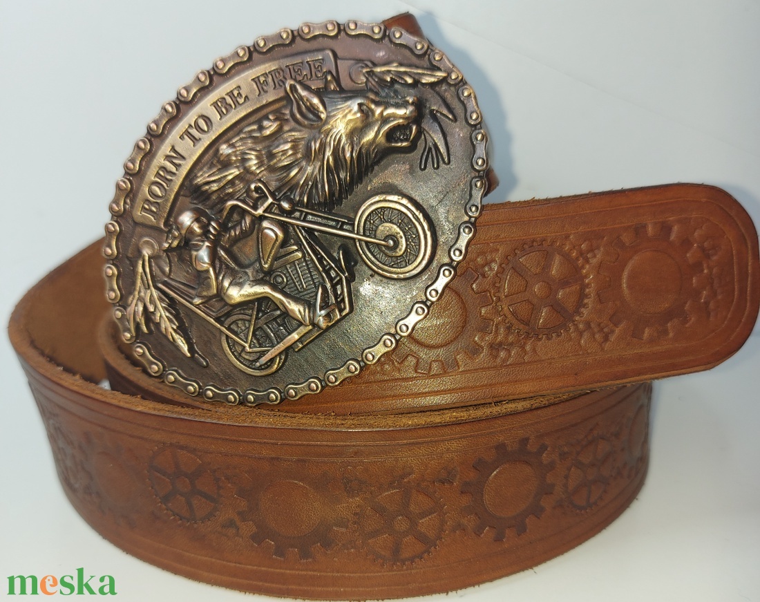 Marhabőr motoros öv  145cm. - esküvő - kiegészítők - öv & pánt - Meska.hu