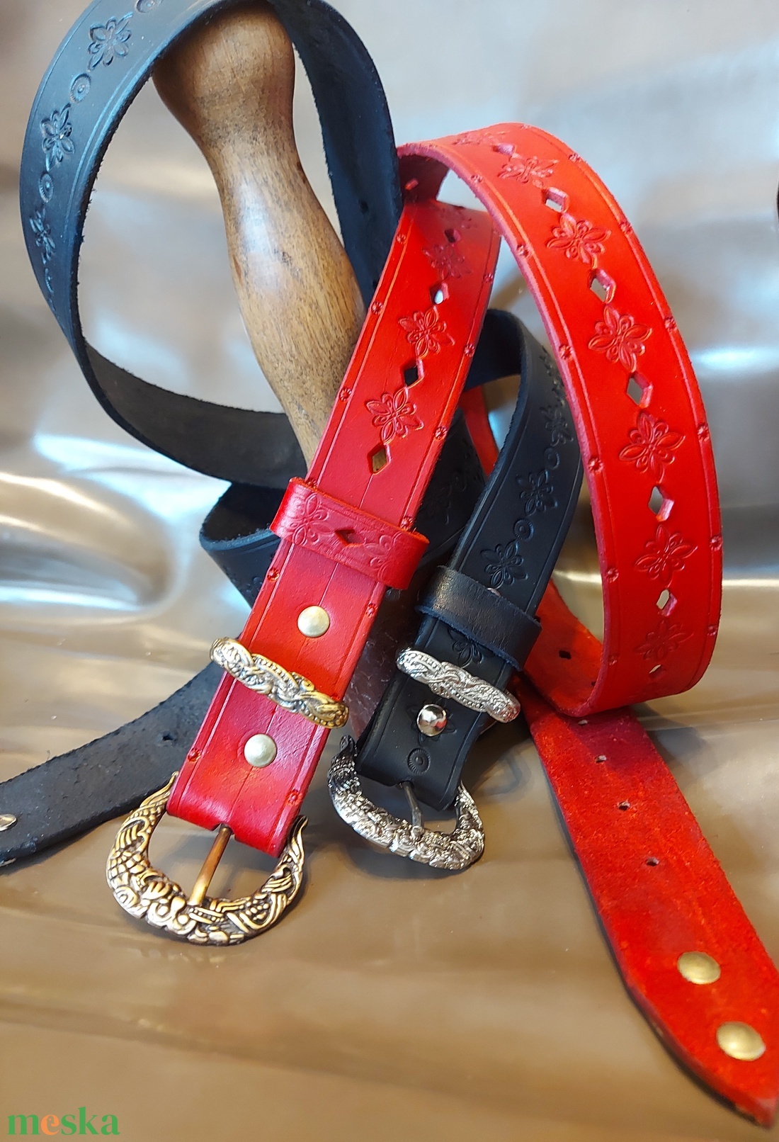 Marhabőr Női öv Anyáknapi szett - esküvő - kiegészítők - öv & pánt - Meska.hu