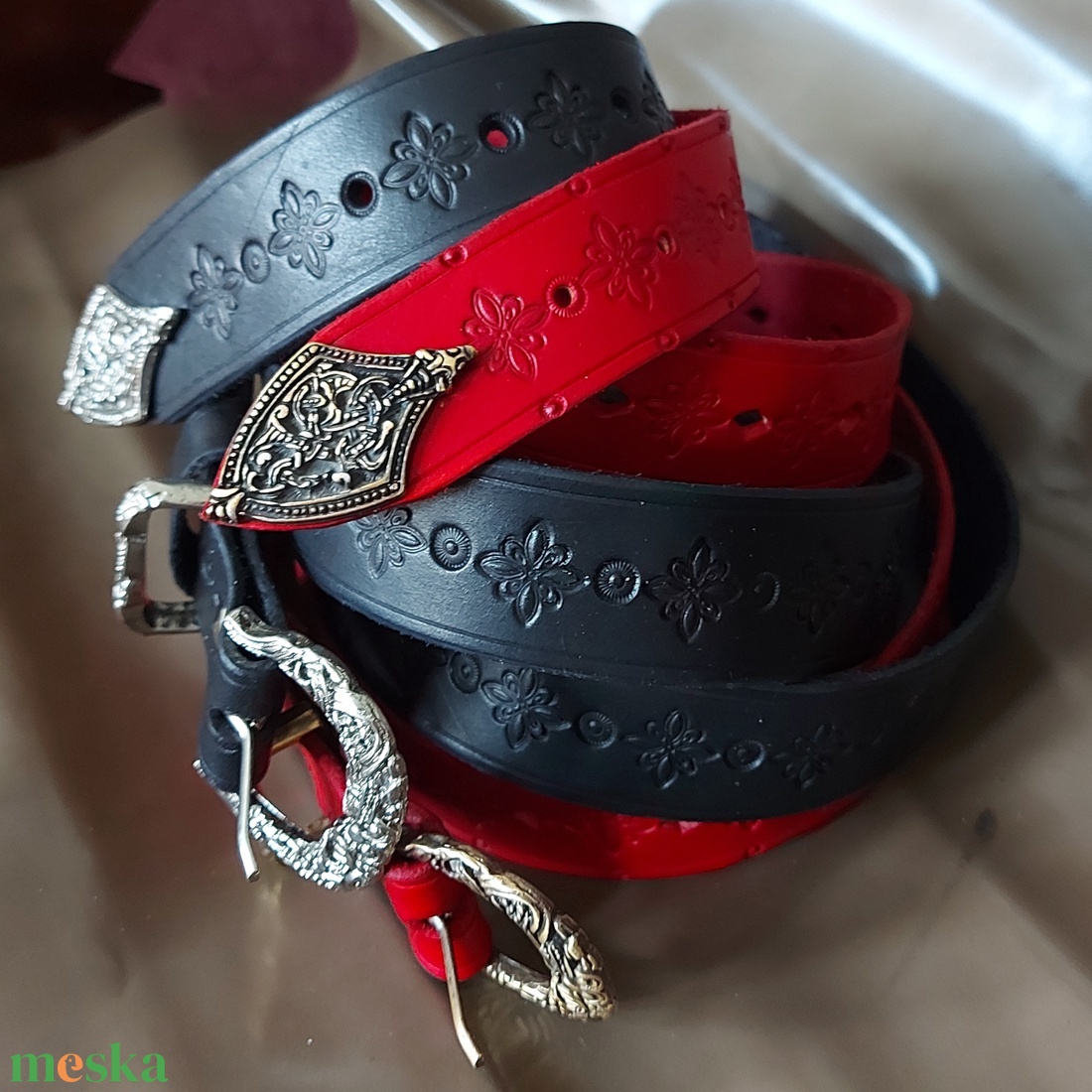 Marhabőr Női öv Anyáknapi szett - esküvő - kiegészítők - öv & pánt - Meska.hu