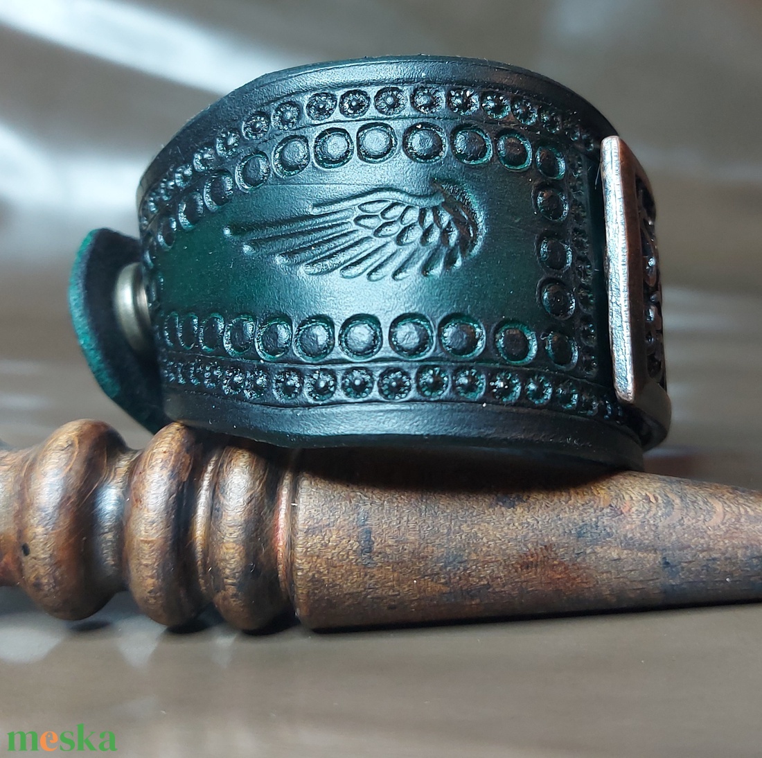 Marhabőr  Zöld Női Karkötő  - baba - mama - babaemlékek - babaváró karkötő - Meska.hu