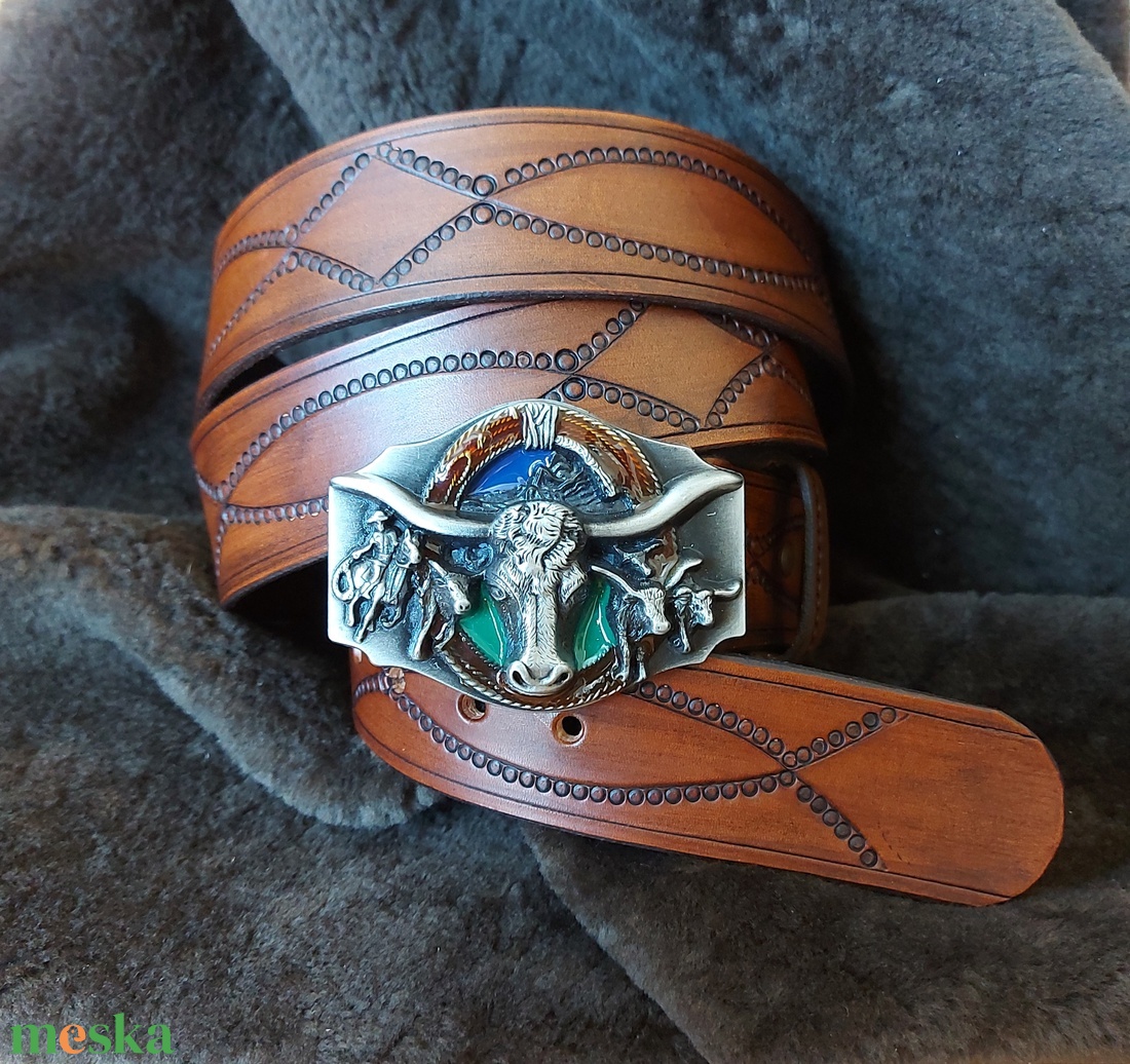 Marhabőr Bik�s Csattos ÖV #Handmade # - esküvő - kiegészítők - öv & pánt - Meska.hu
