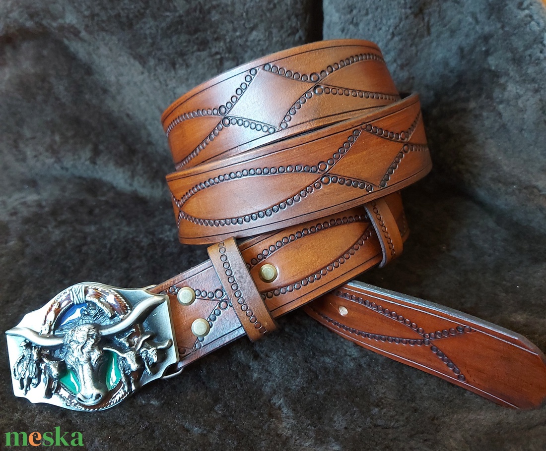Marhabőr Bik�s Csattos ÖV #Handmade # - esküvő - kiegészítők - öv & pánt - Meska.hu