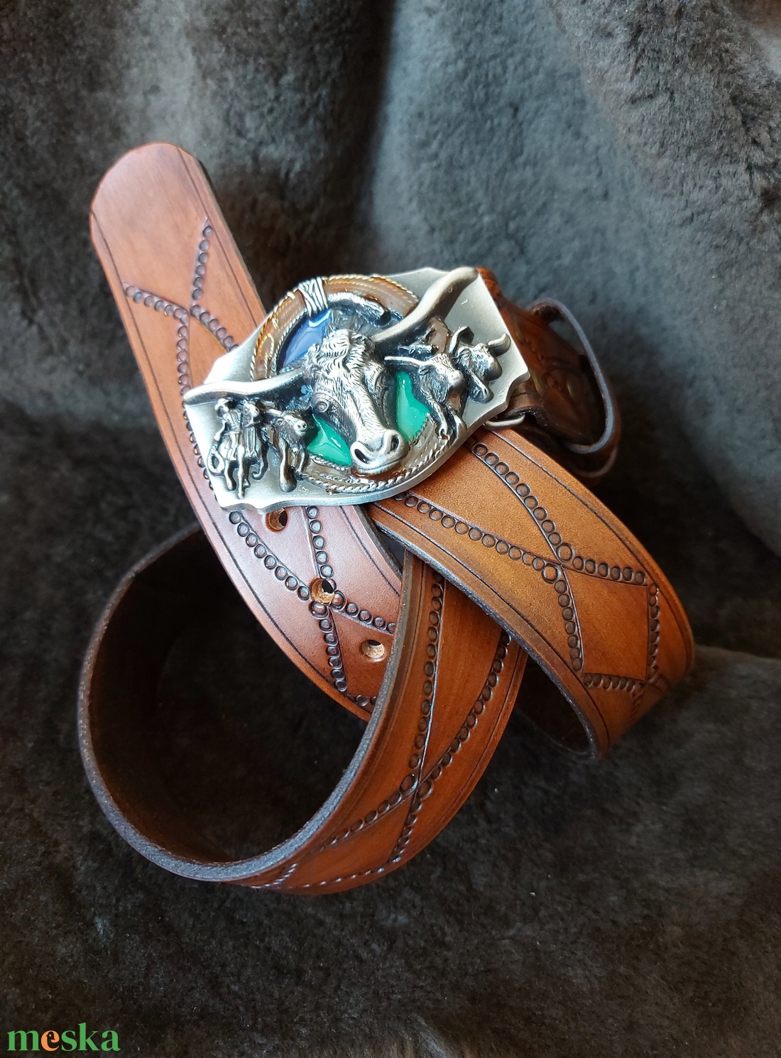 Marhabőr Bik�s Csattos ÖV #Handmade # - esküvő - kiegészítők - öv & pánt - Meska.hu