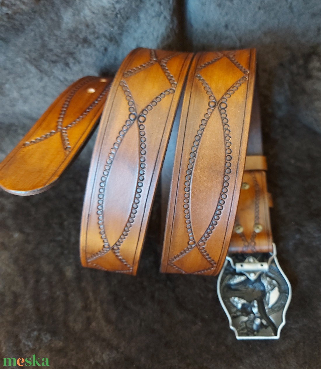 Marhabőr Bik�s Csattos ÖV #Handmade # - esküvő - kiegészítők - öv & pánt - Meska.hu