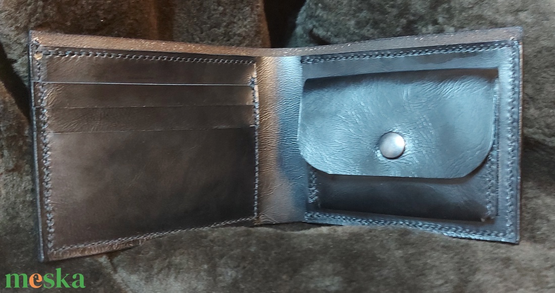Marhabőr Farkasos Pénztárca #Handmade# - táska & tok - pénztárca & más tok - aprópénztartó - Meska.hu