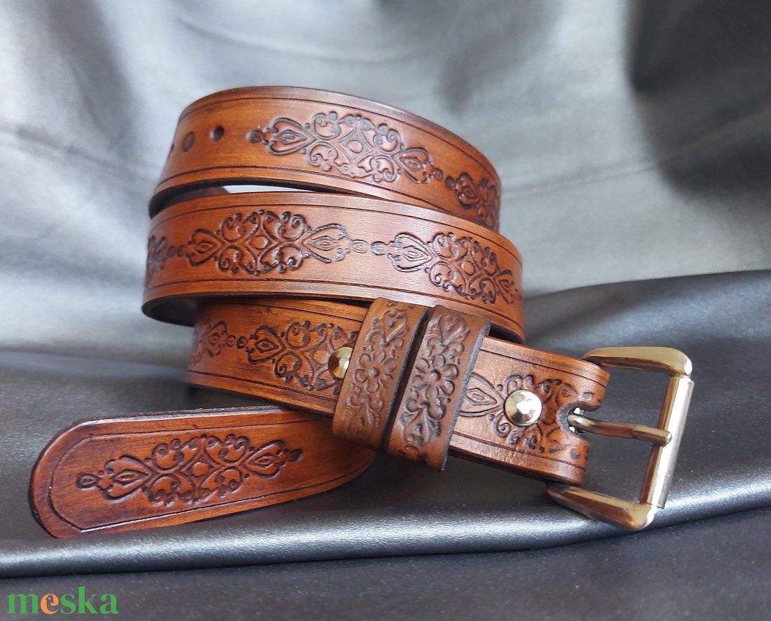 Marhabőr Női Barna Öv #Handmade# - esküvő - kiegészítők - öv & pánt - Meska.hu