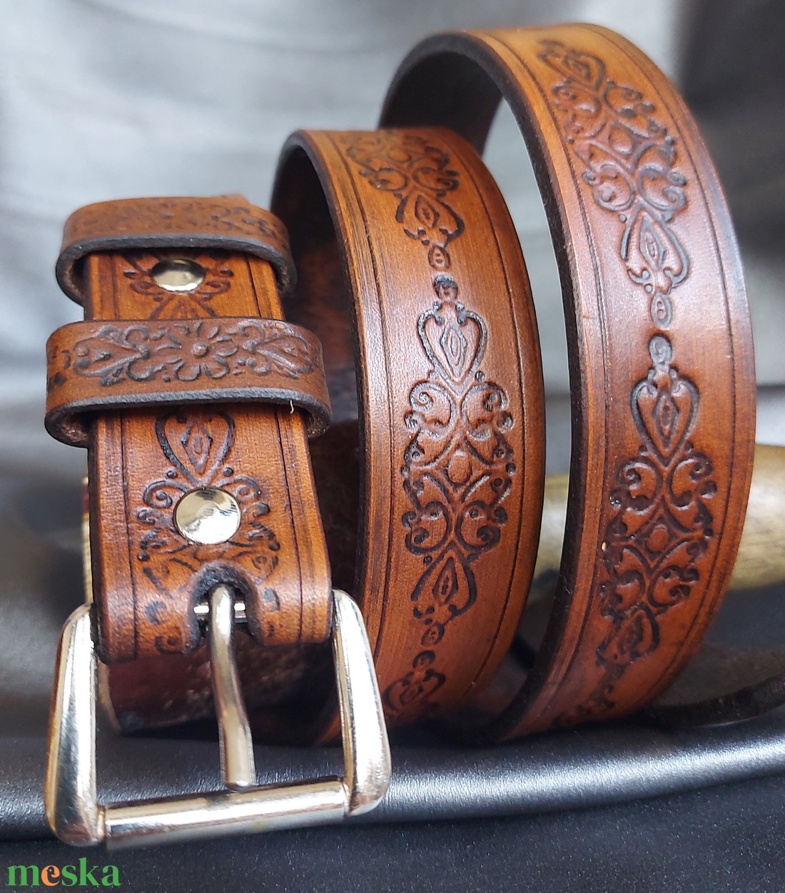 Marhabőr Női Barna Öv #Handmade# - esküvő - kiegészítők - öv & pánt - Meska.hu