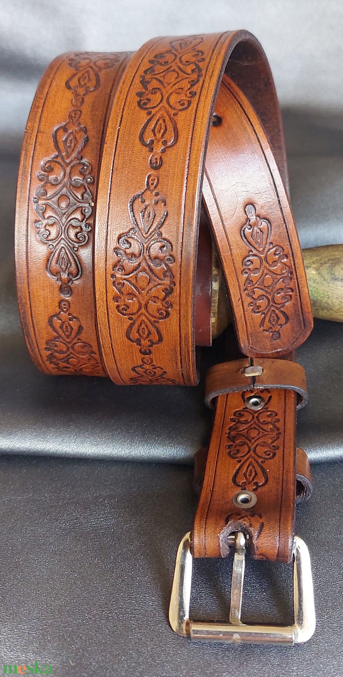 Marhabőr Női Barna Öv #Handmade# - esküvő - kiegészítők - öv & pánt - Meska.hu