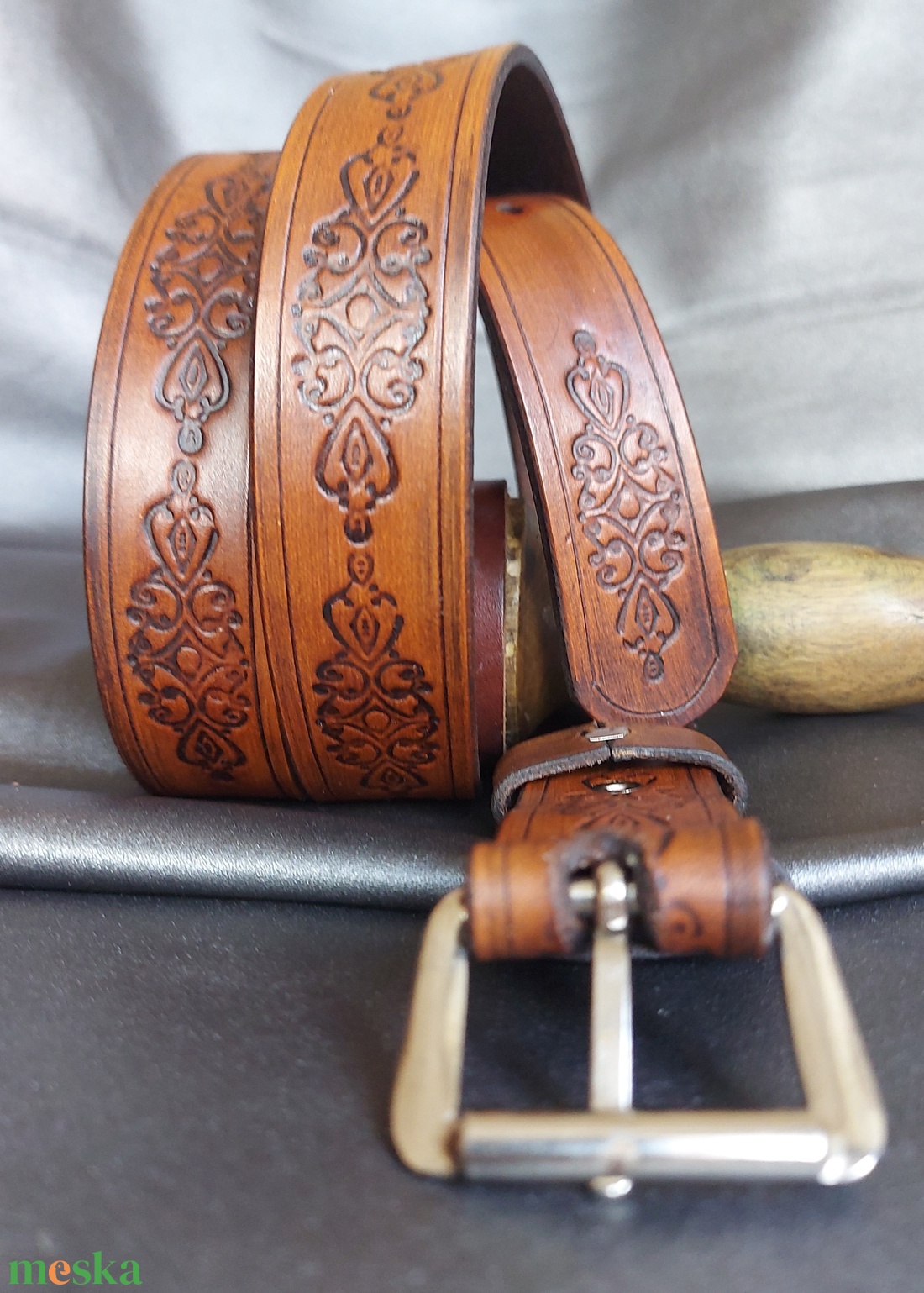 Marhabőr Női Barna Öv #Handmade# - esküvő - kiegészítők - öv & pánt - Meska.hu