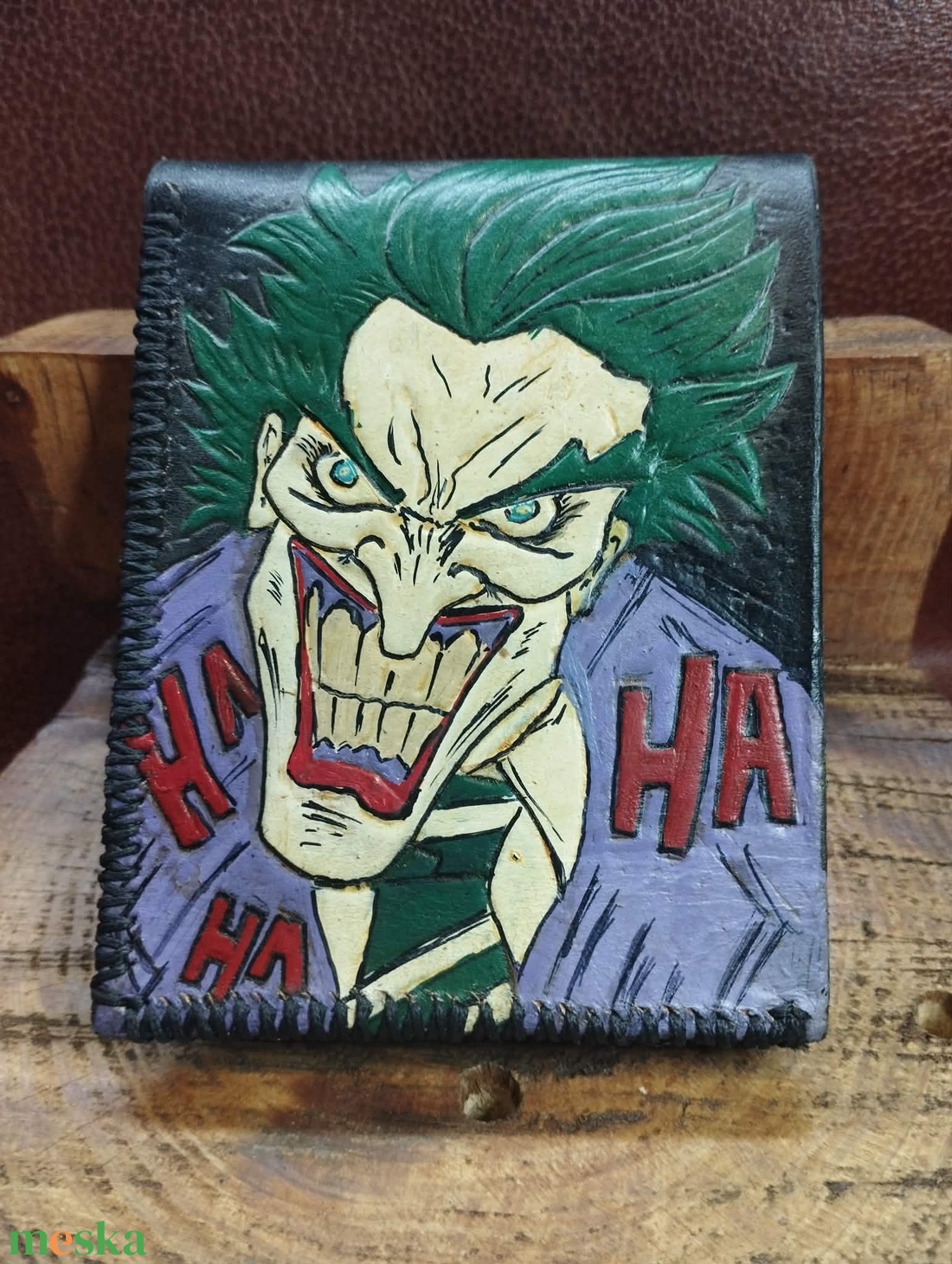 Joker Bőr pénztárca Rajongoknak - táska & tok - pénztárca & más tok - aprópénztartó - Meska.hu