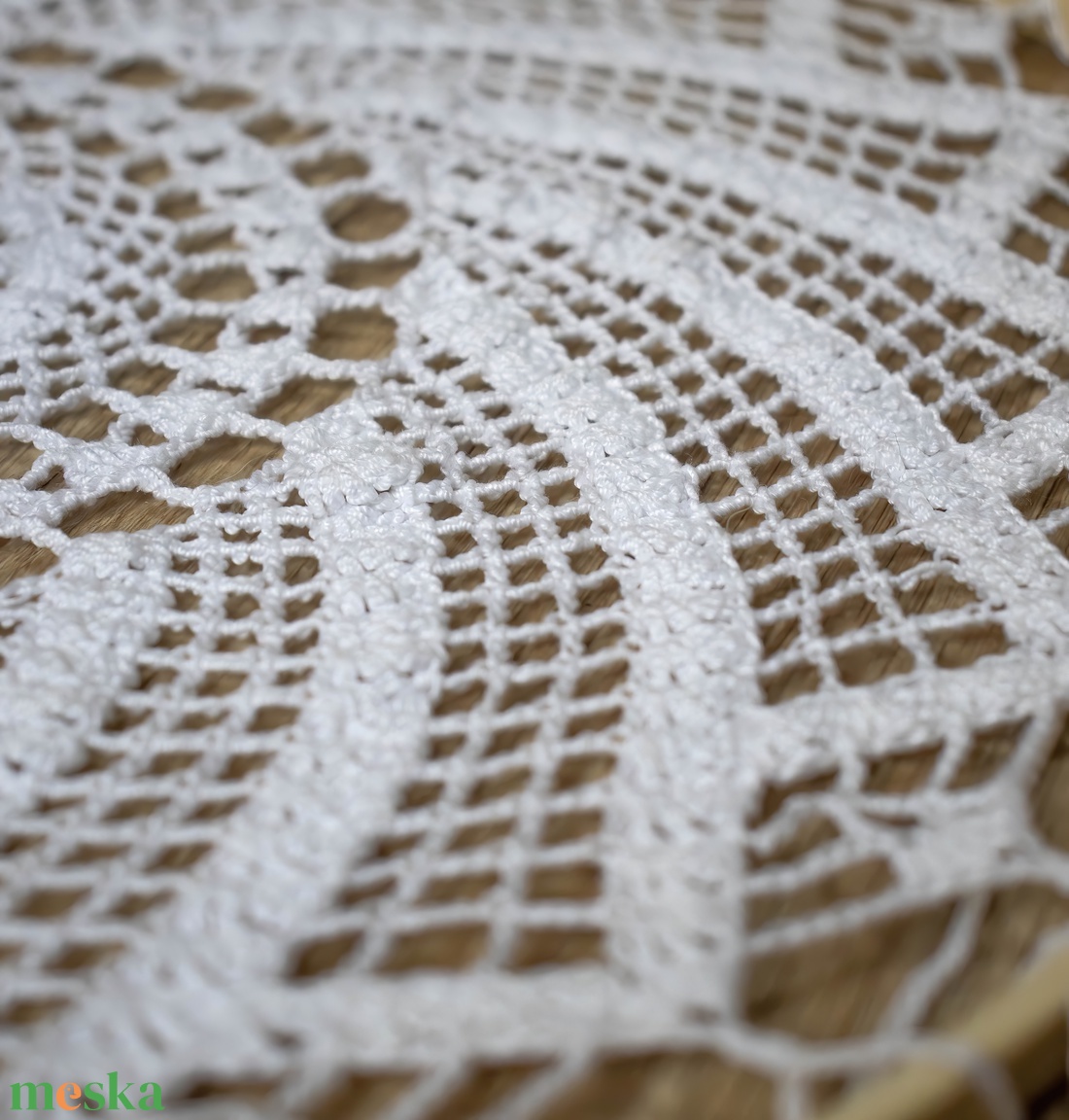 Fehér horgolt mandala 40 cm - otthon & életmód - dekoráció - fali és függő dekoráció - függődísz - Meska.hu