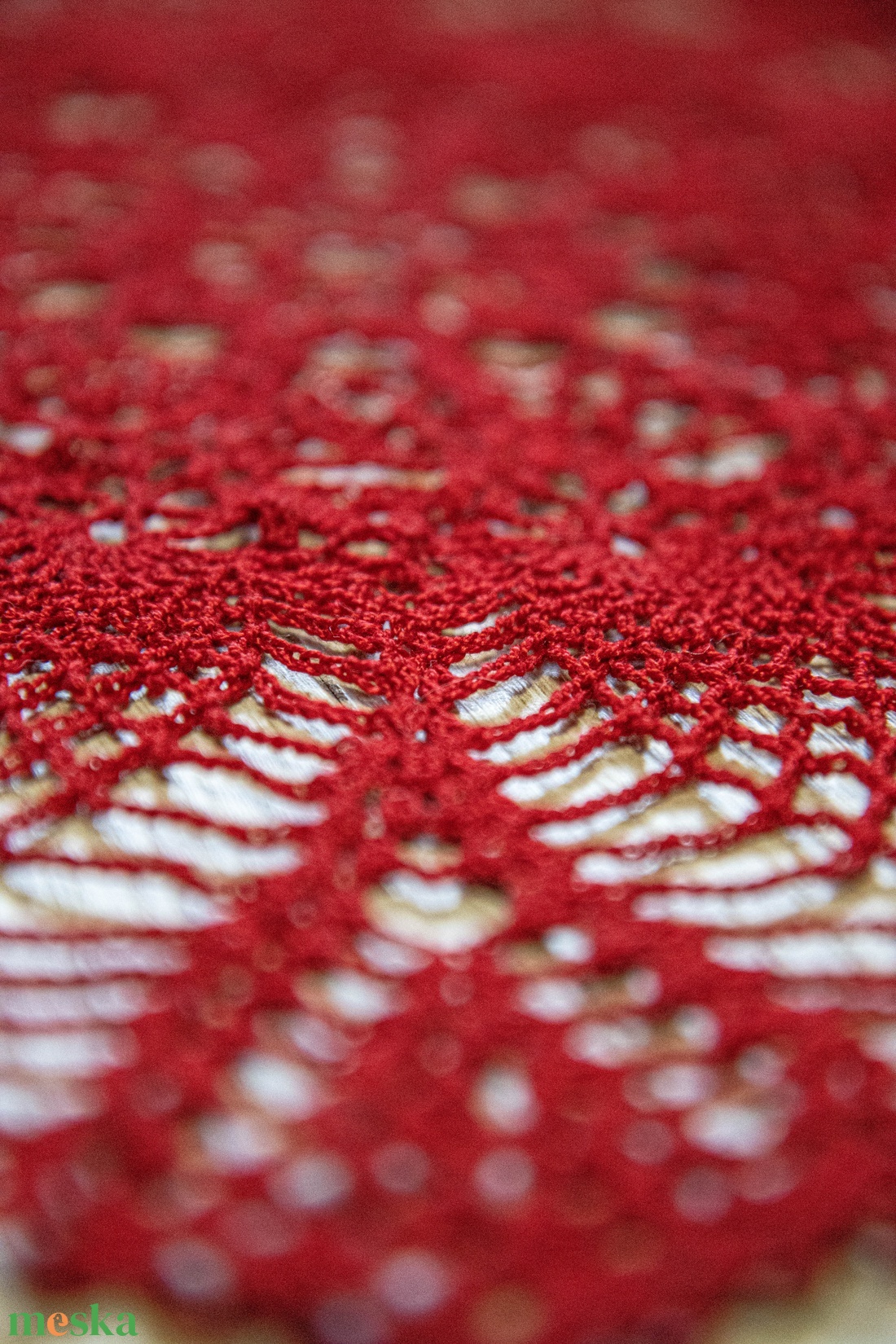 Bordó horgolt mandala 50 cm - otthon & életmód - dekoráció - fali és függő dekoráció - függődísz - Meska.hu