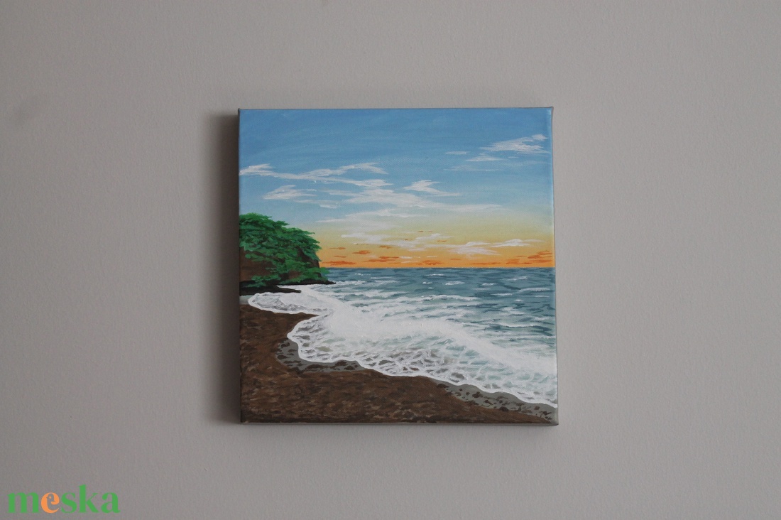Tengerpart festmény - művészet - festmény - akril - Meska.hu