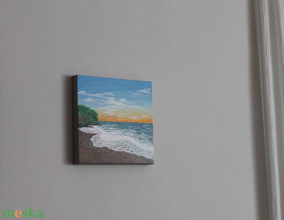 Tengerpart festmény - művészet - festmény - akril - Meska.hu