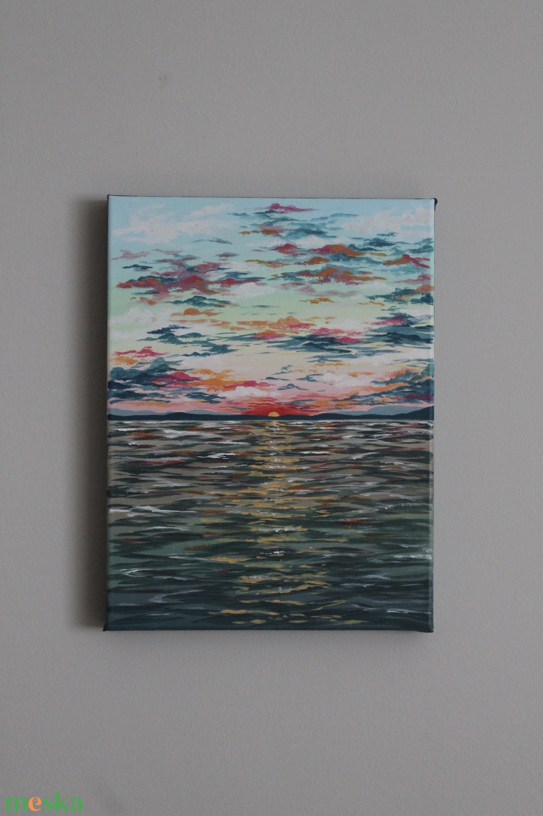 Naplemente festmény - művészet - festmény - akril - Meska.hu