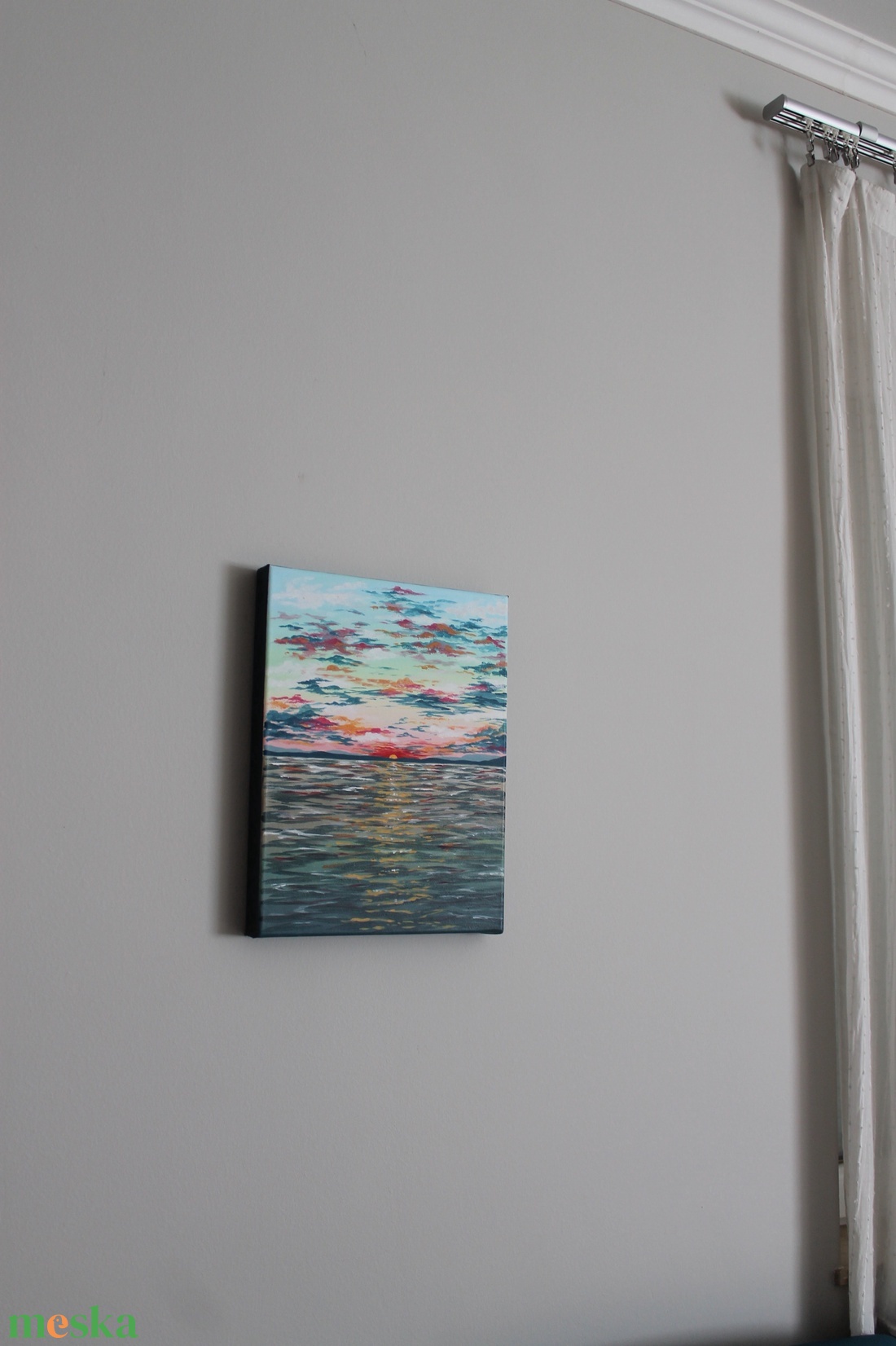 Naplemente festmény - művészet - festmény - akril - Meska.hu