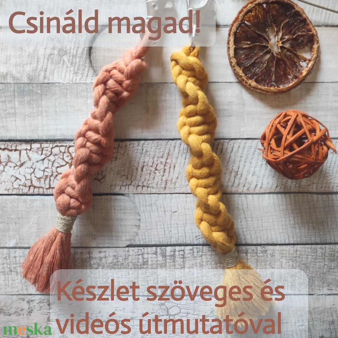 Csináld magad! DIY 4 darab makramé kulcstartó - diy (csináld magad) - egységcsomag - Meska.hu